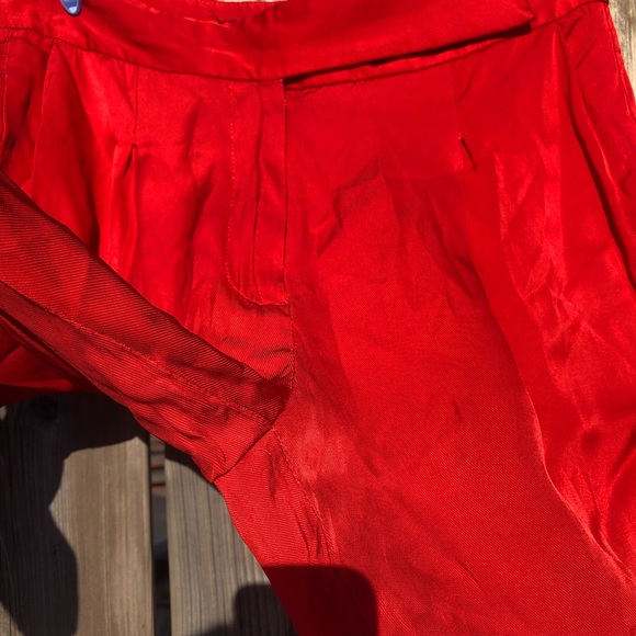 All Saints Red pleated Cedie Sky pants pre-loved - Picture 10 of 13